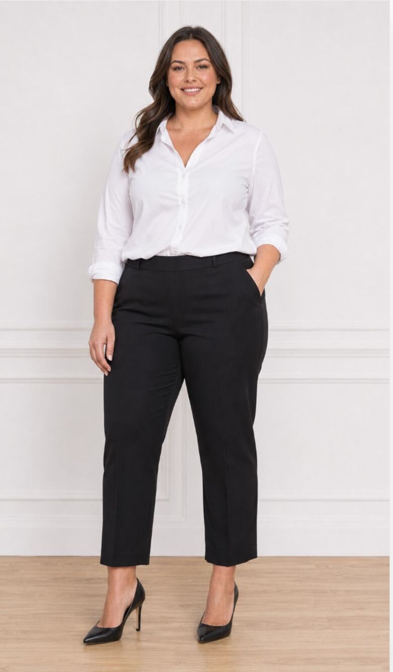 Zac & Rachel Black Cropped Dress Slacks SZ 14